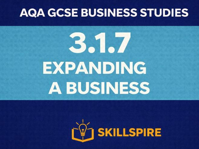 AQA GCSE Business – Expanding a Business (3.1.7) | Complete Lesson | PPT + Worksheet + Exam Practice