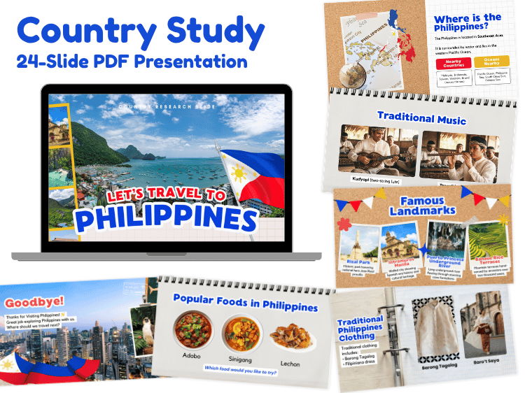 Philippines Country Study | Geography & Culture 24-Slide Presentation