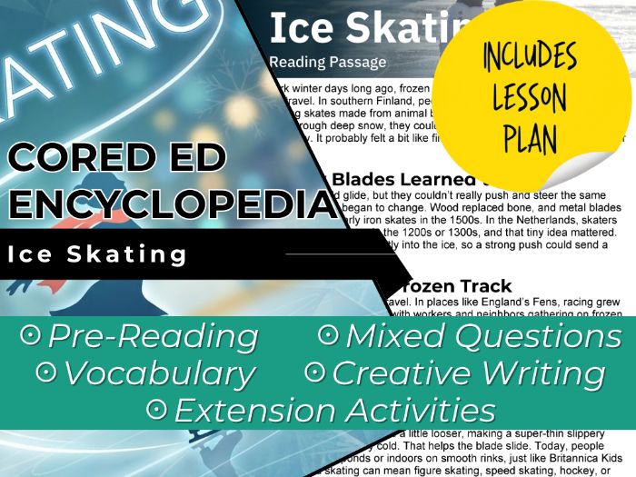 Ice Skating Reading Comprehension Passage - Cored Ed Encyclopedia