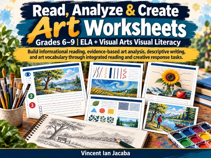 Art Analysis Worksheets | Visual Literacy, ELA & Visual Arts | Grades 6–9 / KS3