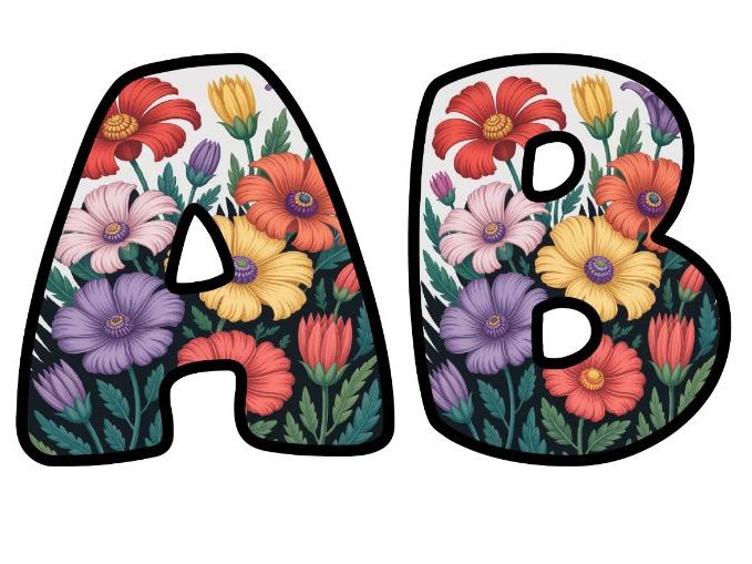 Bloom Where You Are Planted Grow Classroom Display | Lettering Set | Whole Alphabet A-Z and 0-9