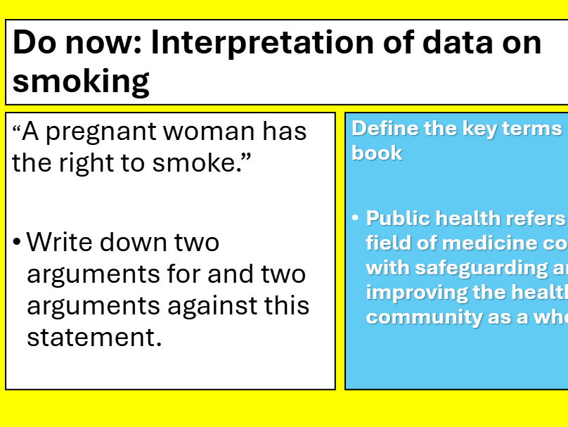 BTEC TECH AWARD Component 3 Health and Wellbeing Health & Social Care LOB LESSON9