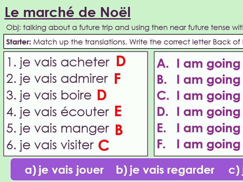 Dynamo 2 Vert: Module 2. Unit 5, Le marché de Noël