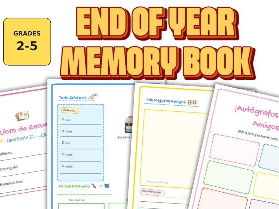 My memory book End of Year Memory Book  | Last Week of School Printable