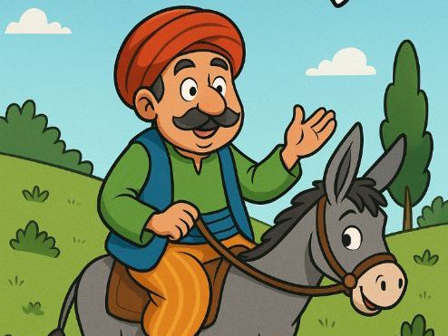 "Funny English Story for Kids - Joha and His Donkey | PDF | TES Resource"
