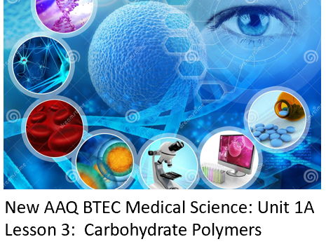 NEW: AAQ BTEC Medical Science Unit 1A - Lesson 3 Carb Polymers