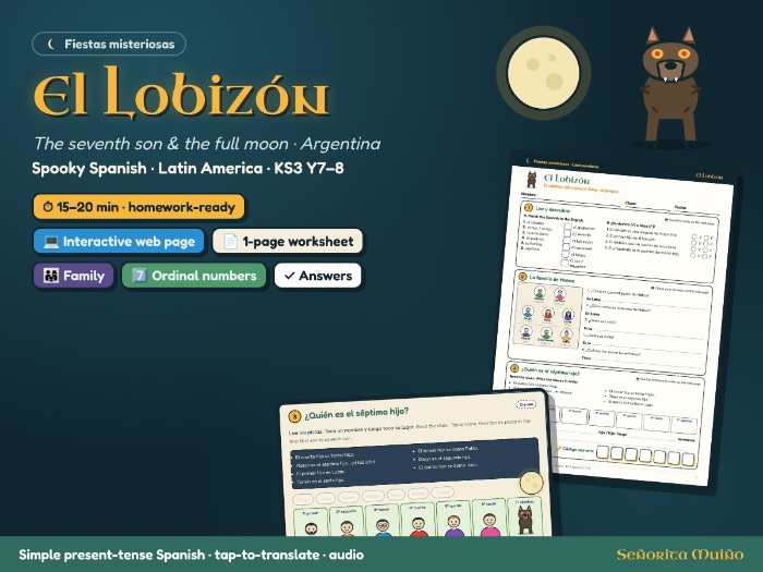 Spooky Spanish: Interactive Werewolf Family