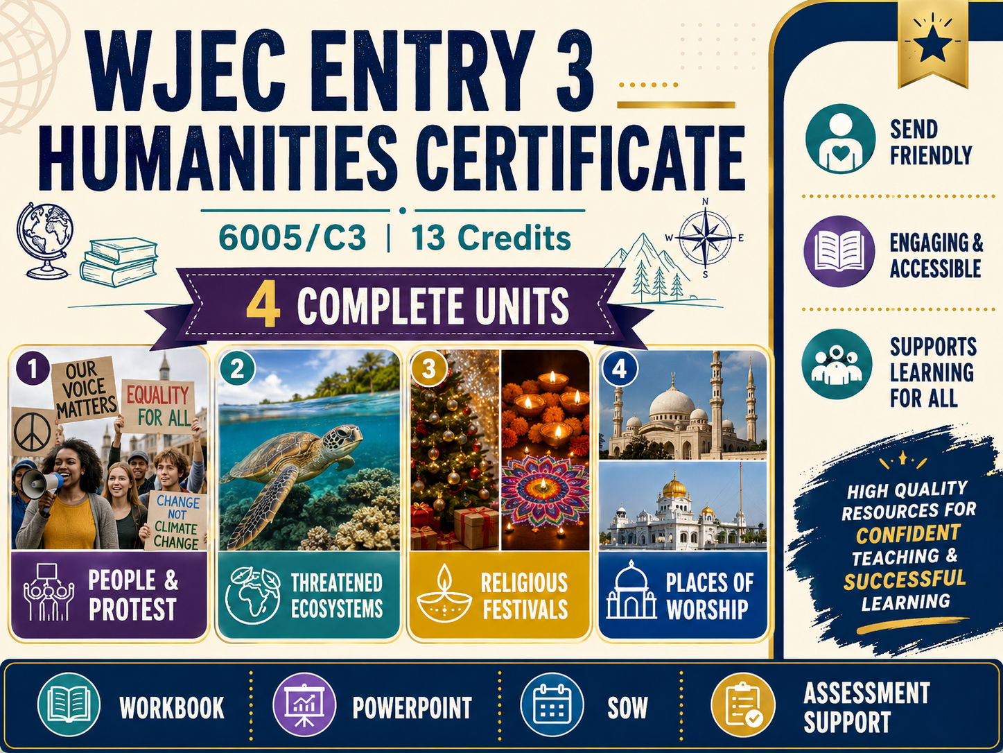 WJEC Entry 3 Certificate in Humanities (6005/C3) | 13 Credits | Full Programme
