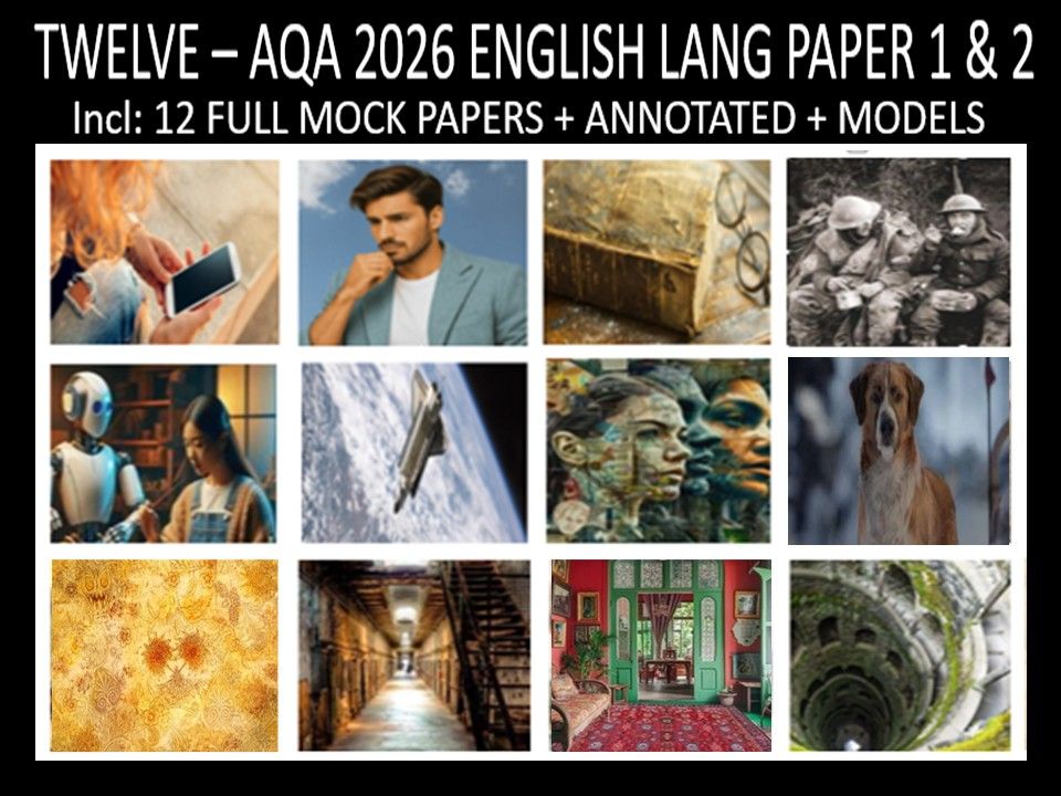 TWELVE - AQA PAPER 1 & 2 | 2026 FULL MOCKS | ANNOTATED | MODELS