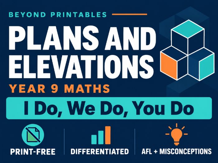Plans and Elevations | I Do, We Do, You Do | Year 9 Maths print-free LESSON