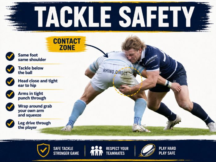 FREE Rugby Posters: Catch & Pass + Tackle Safety