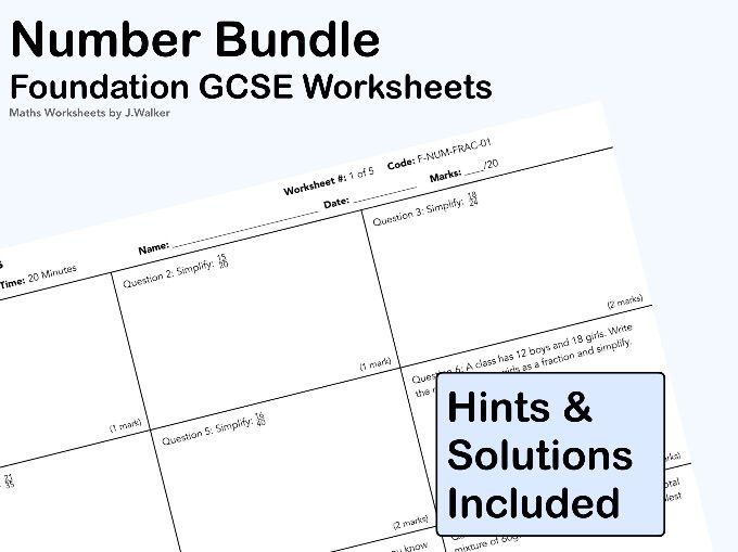 Number Bundle – GCSE Maths (Foundation Tier)