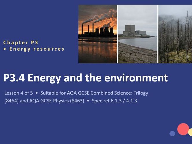 P3.4 Energy and the Environment (AQA GCSE Combined Trilogy and Separate Physics)