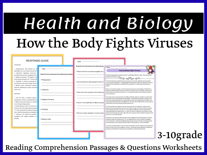 How the Body Fights Viruses: Reading Comprehension Worksheet