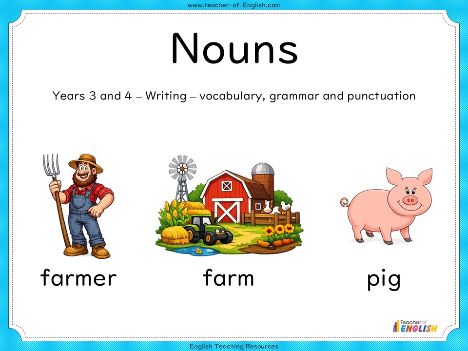 Nouns - Years 3 and 4 FREE Grammar Resource