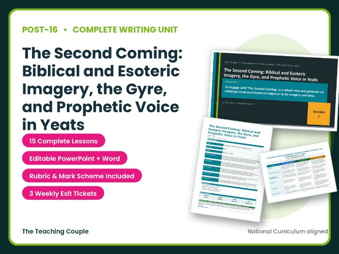 The Second Coming: Biblical and Esoteric Imagery, the | Year 12 English Unit