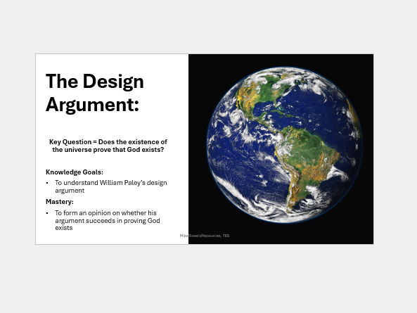 The Design Argument GCSE Lesson