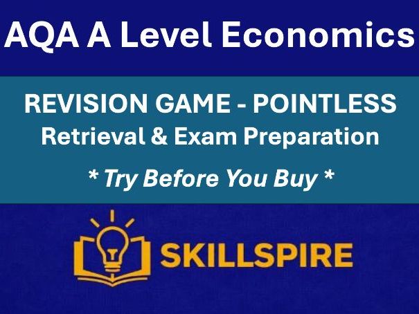 AQA A Level Economics Revision Game | Pointless Vocab | Retrieval & Exam Prep | Interactive HTML