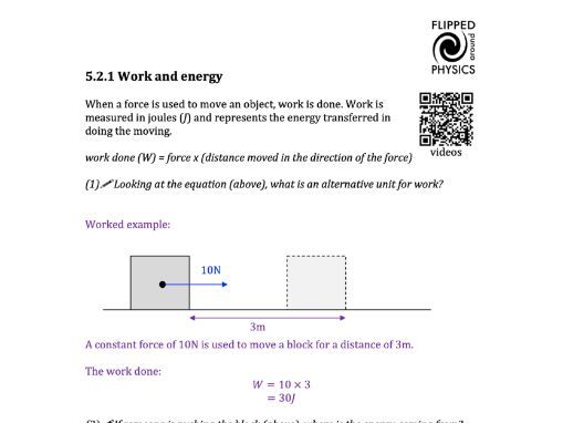 Work and energy