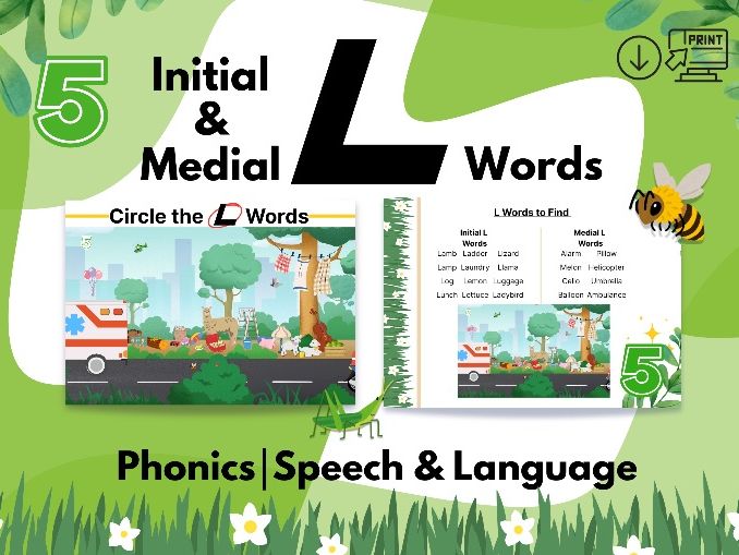 Initial & Medial L Words-Speech&Language|Phonics