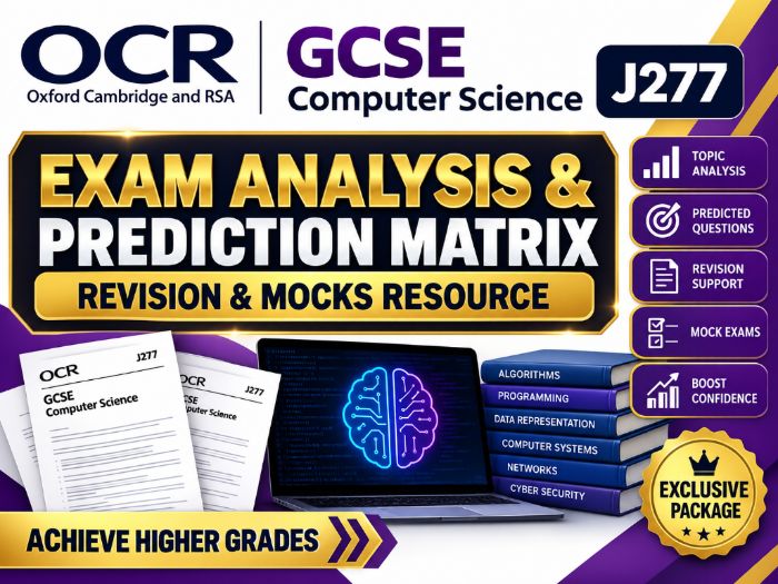OCR GCSE Computer Science J277 Exam Analysis & Prediction Matrix | Revision & Mocks Resource