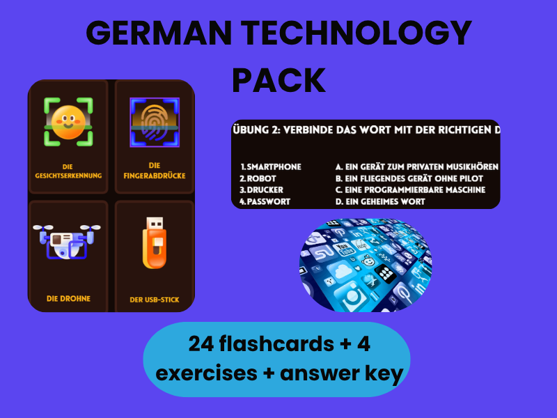 German Technology Vocabulary Pack KS3