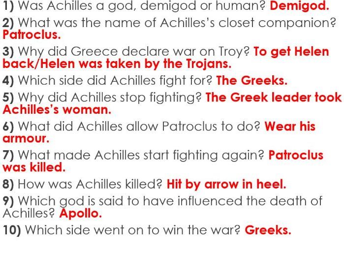 Myth Lesson - Create a Hero (Year 8)