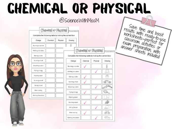 Chemical Or Physical Changes Worksheet KS3