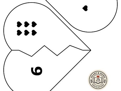 Subitising Hearts 1–10 | Early Years Maths Matching Activity | Printable PDF