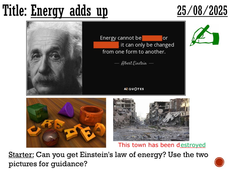 Energy adds up - complete lesson (KS3)