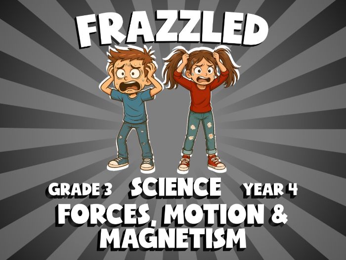 Forces, Motion & Magnetism FRAZZLED Science Game | No-Prep Year 4 Review Activity