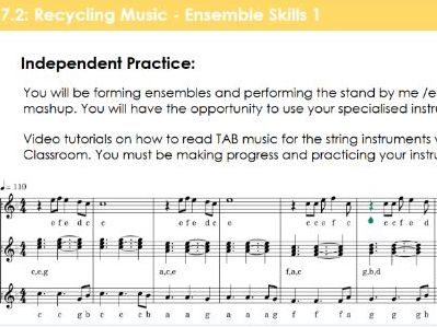 Year 7 Recycling Music – Ensemble Skills| KS3 Music Lesson 6