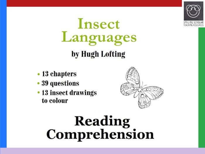 Reading Comprehension: 'Insect Languages' with Doctor Dolittle, by Hugh Lofting