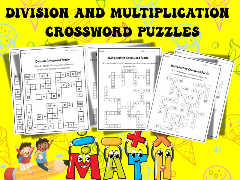 Division and Multiplication Crossword Puzzles