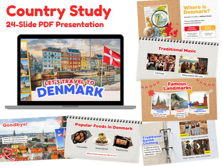 Denmark Country Study | 24-Slide Geography & Culture Presentation