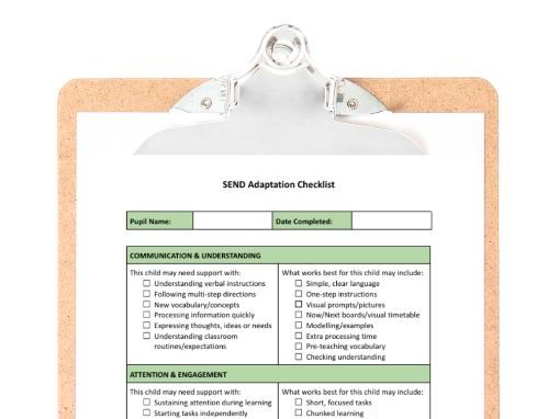 SEND Adaptation Checklist