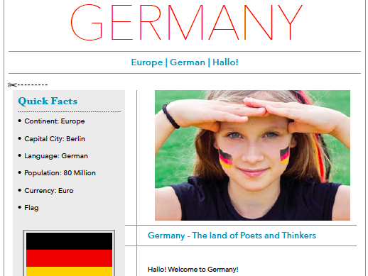 Discover Germany - Printable & Worksheet