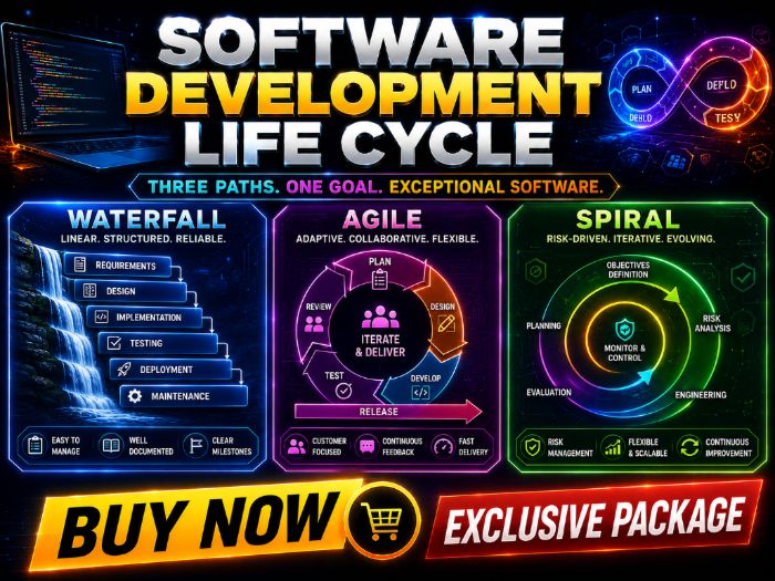 Waterfall · Agile · Spiral - Software Development Life Cycle | Complete Lesson Pack for Cambridge CS