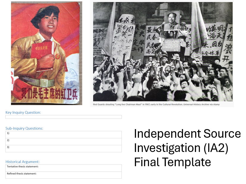 Modern History QLD 2025 Syll – China under Mao – Assessment Template and Peer Review Form