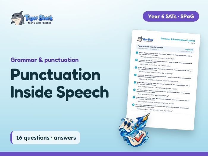 Punctuation Inside Speech: Year 6