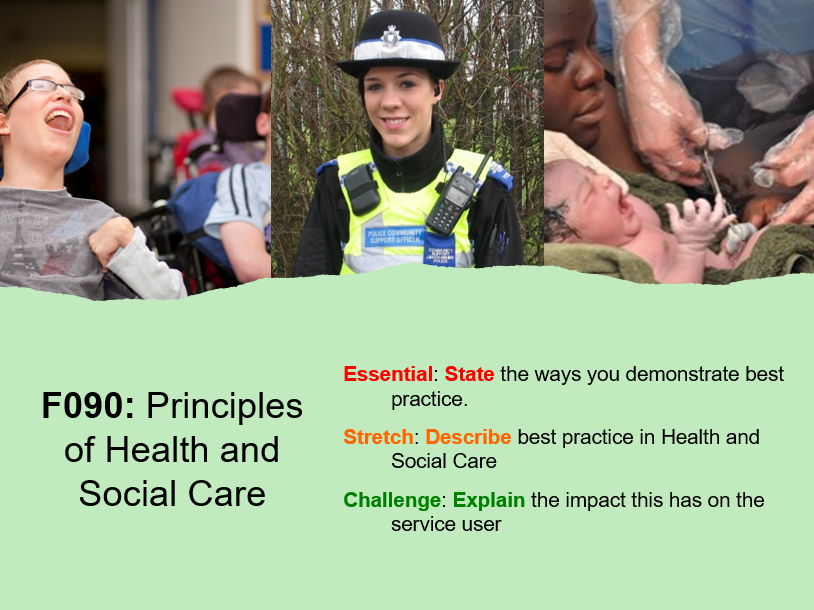 OCR CTEC Health and Social Care - F090 - Supporting Best Practice