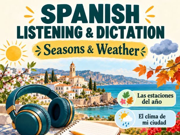Spanish Listening & Dictation Practice: Seasons and Weather