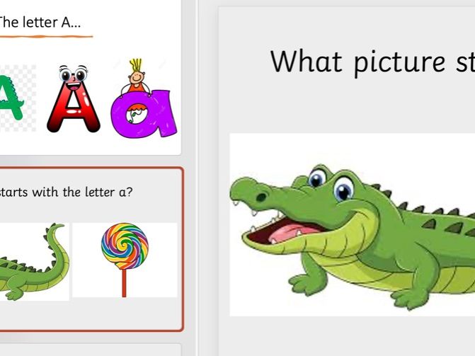 Phonics lesson EYFS letter A SATPIN