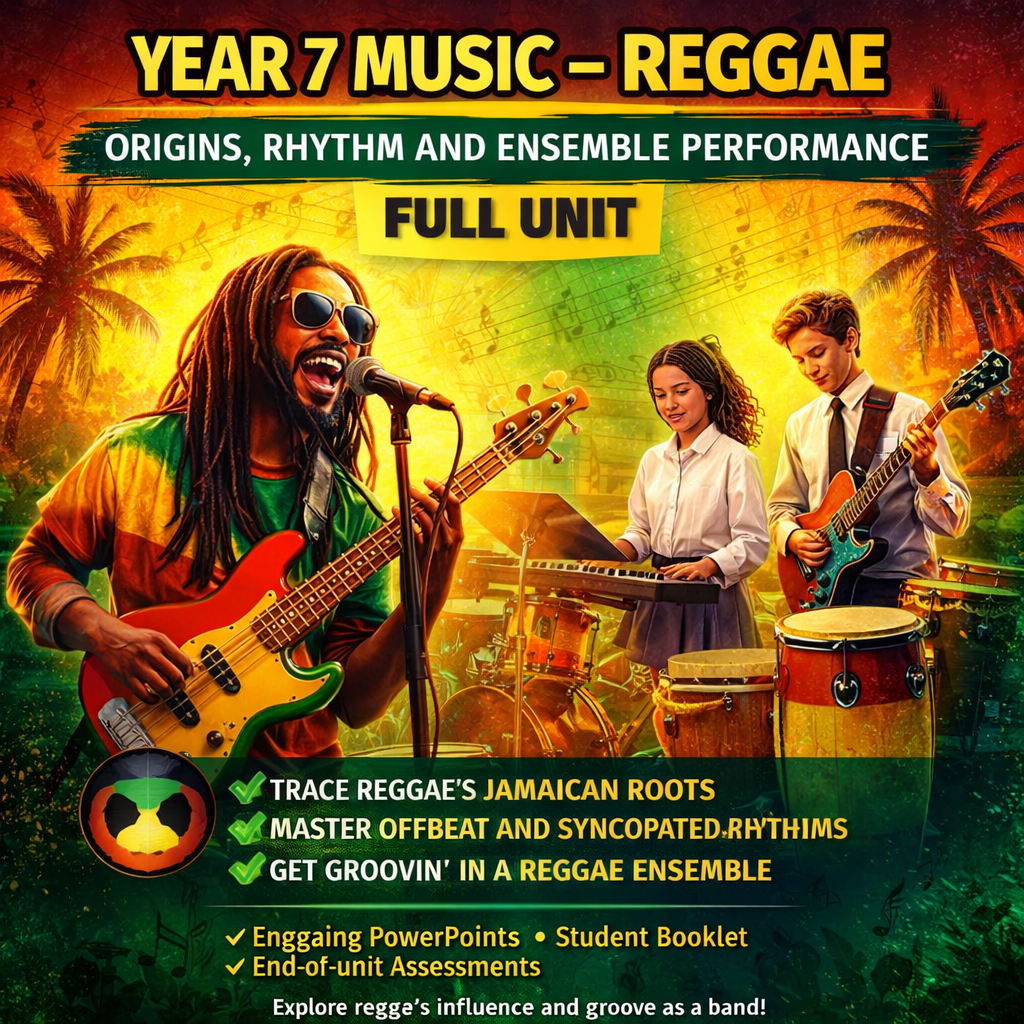 Year 7 Music – Reggae | Origins, Rhythm and Ensemble Performance | Full Unit