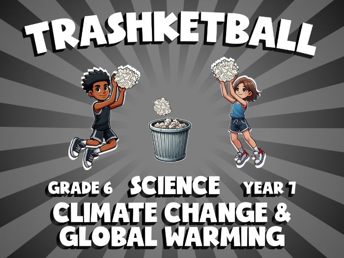 Climate Change & Global Warming TRASHKETBALL Science Game | No-Prep Year 7 Review Activity