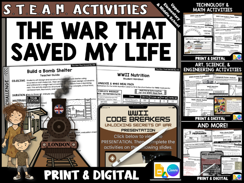 The War That Saved My Life | STEAM Activities & Project-Based Learning