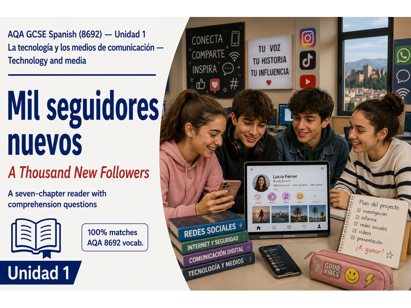 GCSE SPANISH SHORT STORY: AQA 8692 New GCSE: La tecnología (Las ventajas y los peligros)