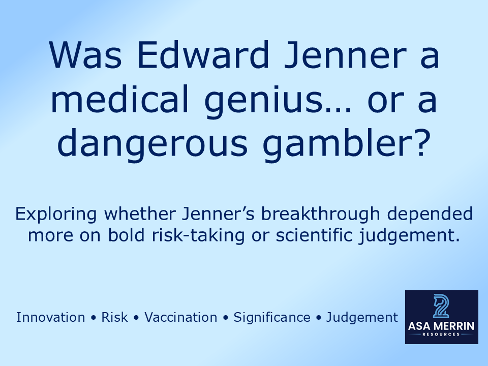 GCSE Medicine Through Time | Industrial | Vaccination Lesson | Genius or Gambler?