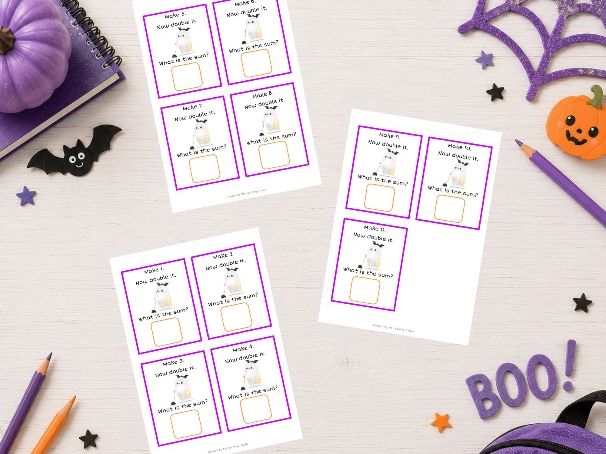Halloween Doubles Maths Activity