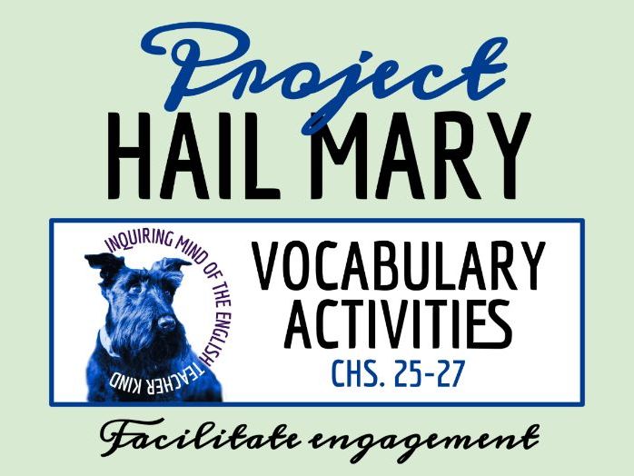 Project Hail Mary Chapters 25, 26 & 27 Vocabulary Activities | Crossword Puzzle | Word Search